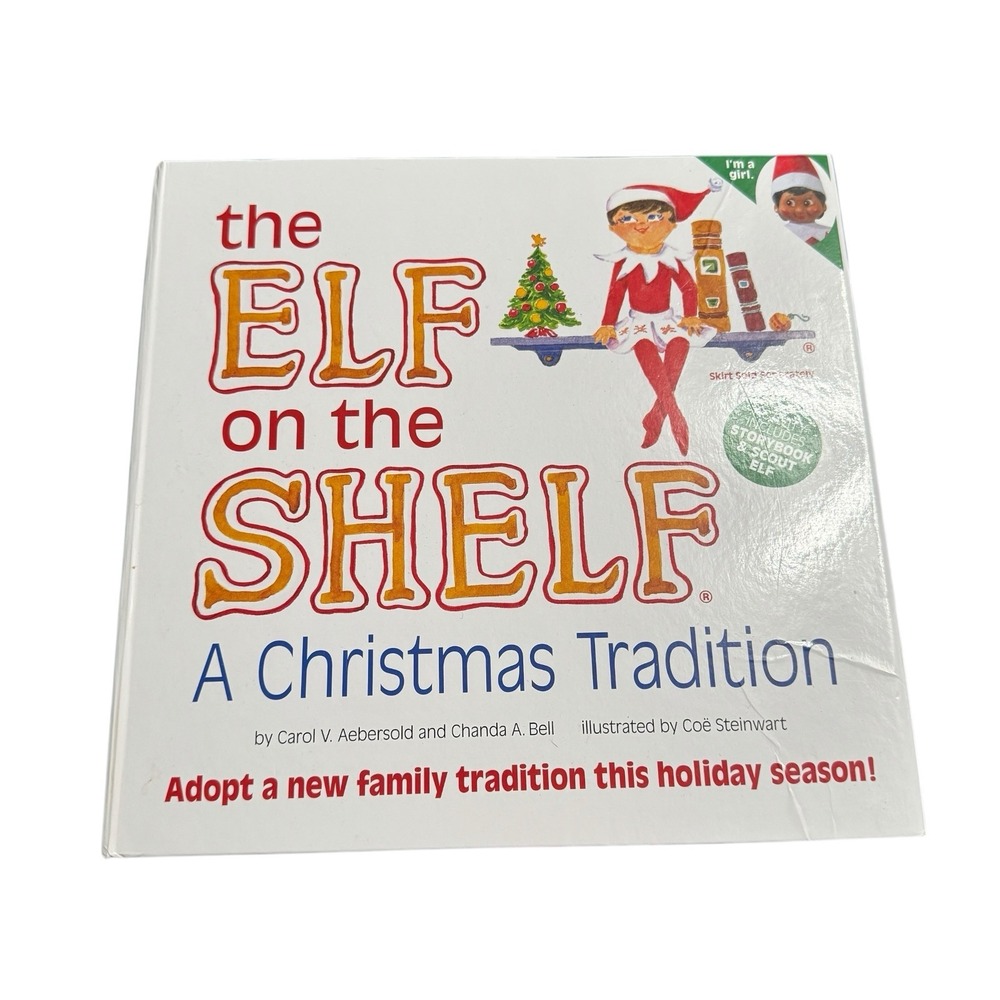 Elf on the Shelf Girl Scout Doll Dark Tone w/ Book & Big Box